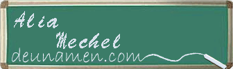 Alia Mechel Visitenkarte